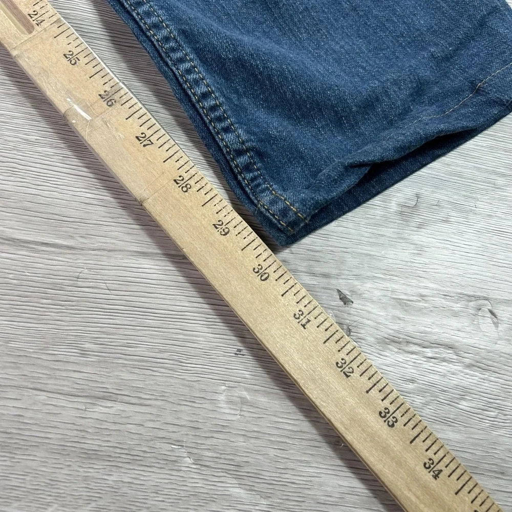 Levis 514 Jeans Mens 36x30 Blue Straight Leg Stretch Denim Classic Medium Wash ^